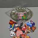 35 Pcs Christmas Interchangeable Highland Cow Welcome Sign Highland Cow Seasonal Wooden Hanging Door Decor Thanksgiving Farmhouse Hanging Sign for Front Door Xmas Party Decoration Gift(Grass Green)