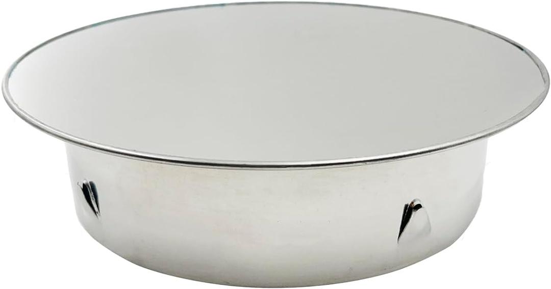 5 Inch Metal Tee Cap Stainless Steel Round Dryer Vent Cover Duct Fitting Metal Plug Duct End Cap Indoor and Outdoor Pipe Cover