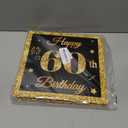 60th Birthday Decorations Boxes for Men- 3PCS Black Gold Happy 60th Birthday Balloons Boxes, 60 Year Old Party Supplies for Men Women