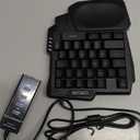 CHONCHOW One Handed Gaming Keyboard, 35 Keys, Rainbow LED, Wired USB, Ergonomic with Wrist Rest, Mini Portable, PS4/PS5/Xbox/PC/Laptop Compatible