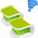 Blade Knife Cleaner 2PCS Kitchen Washing Brush Chopsticks Cutlery Cleaning Brush Double-Sided Knife Scrubber