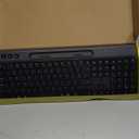 Ergonomic Wireless Keyboard and Mouse Combo, Full Size Silent Ergonomic Keyboard with Cloud Soft Palm Rest, Phone Holder, 3 DPI Adjustable Mouse, 2.4G Lag-Free Quiet for Mac, Windows, PC, Laptop
