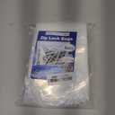 Small Zip Top Storage Bag - 5x5 Inches, Thick Zipper, Reclosable, Mini Poly Plastic, Save for Nails, Screws, Food, Tools (PACK 100)