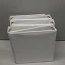 2 Inch D Ring Binders, 3 Ring Binder Fit US Letter Size Paper, 2" Slant D Ring View Binder with 2 Pocekts, 6-Pack, White