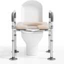 Eakertte Raised Toilet Seat with Handles for Seniors, Heavy Duty Medical Safety Riser, Adjustable Height & Width, FSA/HSA Eligible, Fits Most Toilets for Handicap & Post-Surgery