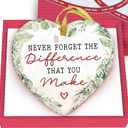 GOSSBY Thank You Christmas Ornament - Retirement, Leaving Job, Goodbye, Farewell Gift for Coworker - Christmas, Appreciation Gift for Employee, Boss Women, Men - Never Forget The Different You Make