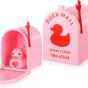 3D Printed Magnetic Cruising Ducks Mailbox Wall Mounted Mini Box for Cruise Door Refrigerator Travel Gift Take One Leave One Hiding Game (Classic Style,Pink)