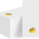 Horaldaily 100 Fall Disposable Paper Decorative Guest Napkins, Thanksgiving Autumn Harvest Gold Foil Pumpkin Hand Towel for Party Lunch Dinner Kitchen Bathroom