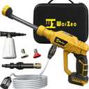 Cordless Pressure Washer Compatible with DeWalt 20V Battery, 800 PSI Portable Handheld Power Washer with 6-in-1 Nozzle Foam Cannon for Car Floor Fence Wall Patio Cleaning (Battery Not Included)