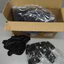 iCOVER Trailerable Boat Cover- 17'-19' Heavy Duty Waterproof Tarp Covers with Storage Bag, Fits V-Hull, Fish&Ski, Pro-Style, Fishing, Runabout, Bass Boats, up to 17ft-19ft Long X 96" Wide (Black)