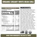 PLANTSTRONG Chili & Stew USDA Organic, Non-GMO, Plant-Based, Vegan, Gluten-Free, Oil-Free, Lightly Salted, Ready to Heat & Serve (16.9 oz, Creamy White Bean Chili) (EXP 10/10/27)