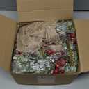 Zeyune 6 Set 9'' Mini Christmas Wreaths for Cabinets Real Touch Small Christmas Wreaths with Burlap Ribbon and Red Berry Rustic Farmhouse for Kitchen Wall Window Indoor Outdoor Chair Fireplace Decor