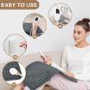 Deepsoon Heating Pad,Electric Heating Pads for Back,Neck,Moist Heating Pad for Abdomen Shoulder Knee Legs,Dry/Moist Heat&Auto Shut Off,Mother's Day Birthday for Men and Women,Dark Gray,24x20 Inch