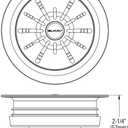 Elkay Quartz Perfect Drain 3-1/2" Polymer Disposer Flange with Removable Basket Strainer and Rubber Stopper Mocha