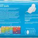 Amazon Basics Thick Feminine Maxi Pads with Flexi-Wings for Periods - Long Length, Super Absorbency, Unscented, Size 2, 128 Count (4 Packs of 32)