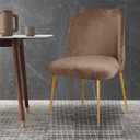2 Pack Velvet Dining Room Chair Slipcovers Washable Removable Stretch Short Back Armless Curved Chair Protector for Home Decor Living Room