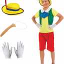 fun shack Puppet Costume for Kids, Fairytale Costumes for Boys, Puppet Costume for Girls Boys, Long Nose Costume, X-Large