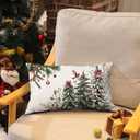 DFXSZ Christmas Pillow Covers 12x20 Inch Set of 2 Christmas Tree Decorative Throw Pillows Winter Christmas Decor for Home Couch TH-35B12 (Green)