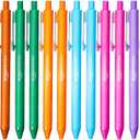 Amazon Basics Multi Colored Ballpoint Pens for Smooth Writing, Assorted Colors, Retractable, 24-Pack