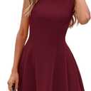 PRETTYGARDEN Summer Dresses for Women 2026 Elegant Classy Spring A Line Business Casual Work Graduation Cocktail Short Dress (Red, M)