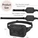 2 x Fanny Pack Waist Belt Bag Fashion Fanny Women and Men Gift Waist Pack With Adjustable Strap For Travel Running 2L Camo Black