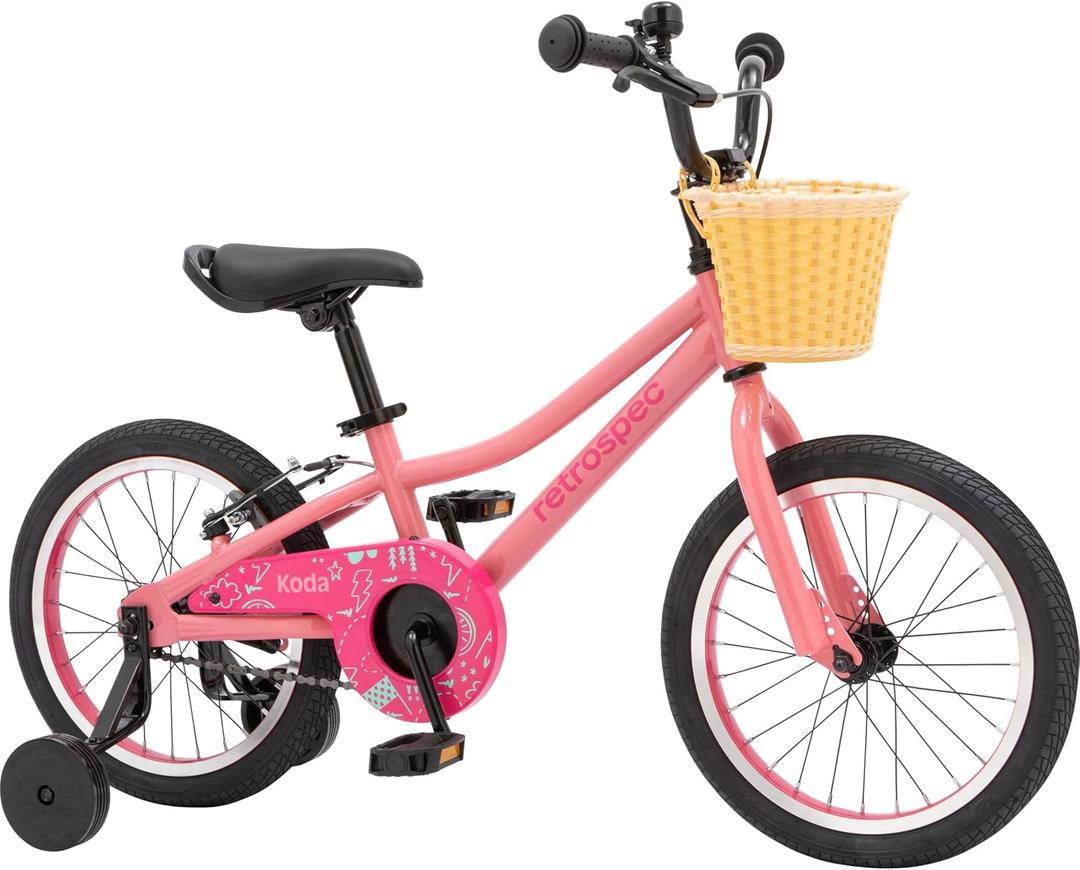 Retrospec Koda Plus Kids Bike for Boys & Girls Ages 4-6 Years - Children's Bicycle, Adjustable Seat & Handlebars, 16 Inch