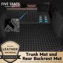 Cargo Mat & Backrest Mats for 2024 2025 2026 Lincoln Nautilus Accessories, All Weather Waterproof Rear Cargo Liner Rear Trunk Liner Back Seat Cover Protector