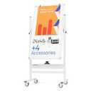 Kamelleo Rolling Whiteboard on Wheels 24" x 48", Double Sided White Board