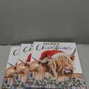 Christmas Highland Cow Wall Decor:Merry Christmas Canvas Wall Art Cow Pictures Farm Animal Prints Xmas Holiday Decorations Farmhouse Country Wall Hangings Paintings for Living Room 12x15 Inch Set Of 3