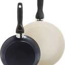 GreenPan Rio 8" and 10" Frying Pan Skillet Set, PFAS-Free, Healthy Ceramic Nonstick Cookware, Stay-Cool Bakelite Handles, Dishwasher Safe, Easy Clean, Durable Performance, Black