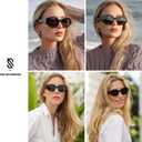 SOJOS Trendy Hexagonal Polarized Sunglasses for Womens Mens,Retro Polygon Shades Plastic Frame Sun Glasses SJ2307