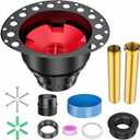 Freestanding Tub Drain Kit, PVC Bathtub Drain Rough-in Kit，Compatible with Free Standing Bathtubs, Floor Mounted Bathtubs and Island Bathtub, with PVC Plastic Adapter and Brass Tail Pipes