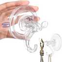 ANDGOO 20 Pack Suction Hooks, Plastic Suction Cups Vacuum Hanger Clear Washcloth Holder for Shower Waterproof, Max Load 11 LBS, Small Hook for Mirror, Wall, Glass, Camper, Kitchen
