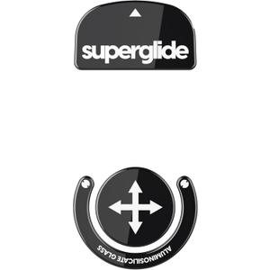 Superglide Glass Mouse Skates - Super Smooth Glide, Polished Round Edge, Super Fast Gaming Mouse Feet with Durable Sole for Logitech G Pro X Superlight1 (Type-S, Black)