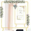 Antizz 6.6FT Square Wedding Balloon Arch Stand, Backdrop Stand for Parties, Gold Metal Rectangular Background Arch Frame for Ceremony Birthday Anniversary Bridal Graduation Decoration (Glod)