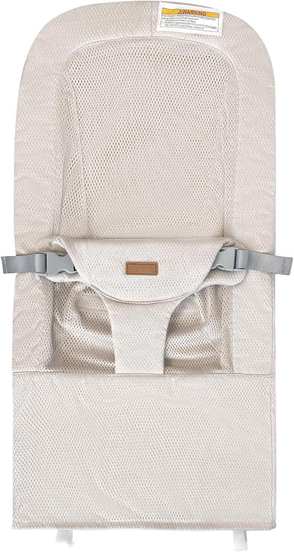 AMKE Baby Bouncer replacement cover,Cream All Mesh Cover,Soft and breathable Cover Replacement