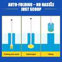 Sunyeeki Ice Fishing Skimmer, Detachable Ice Fishing Scooper with Long Handle, No More Bending Over to Scoop Out Ice While Ice Fishing