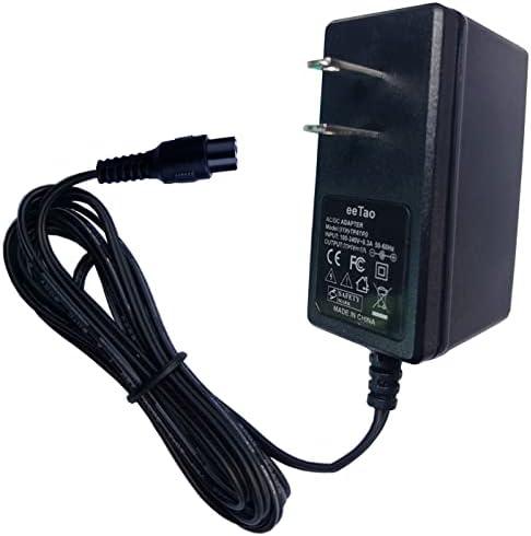 eeTao 12 Volt 0.8 Amp Mini 3-Prong Adapter Charger Compatible with The Viro Rides VR 550E VR550E Scooter 648069 Rechargeable 12VDC 7Ah Lead-Acid SLA Battery FY0171200800 12V 0.8A Power Supply