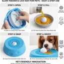 Dog Lick Bowl - Dog Slow Feeder Bowl & Lick and Roll Bowl for Dogs, Dog Licking Bowl with Rolling Ball for Liquid Tread, Anti-Slip Dog Licking Toy and Dog Lick Ball, Lick Bowl for Dogs