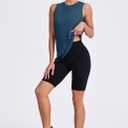 Womens Workout Tank Tops Lightweight Sleeveless Shirts for Women Loose Fit Tops for Athletic Running Tennis Yoga (Blue, XXL)