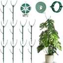 10pack Adjustable Plant Support Pole Stackable Indoor/Outdoor Support Pole with Clamps, Suitable for Supporting Monstera and Climbing Plants, Garden Accessories, Perfect Replacement for Plant Stakes