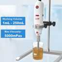 FOUR E'S SCIENTIFIC Lab Homogenizer 8000-30000rpm with Stand, High-Speed Handheld Homogenizer Emulsifier with 10mm 316L Stainless Steel Probe 1mL-250mL