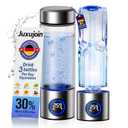 2026 Upgrade Hydrogen Water Bottle Generator, Portable Hydrogen Water Ionizer Machine【6000PPB High Concentration】【Precision 0 leakage】Rechargeable Rapid Hydrogen Boost, for Home Office Travel Fitness