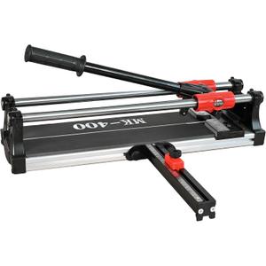 16 inch Double Guide Rails Manual Tile Cutting Machine Wide Aluminum Bottom Plate Ceramic Porcelain Floor Tile Cutter Heavy Duty 400mm/40cm R2818T040