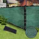 Green 6FT X 50FT Outdoor Privacy Screen Fence & Mesh Shade Net Cover, Ideal for Garden and Backyard - Enhances Privacy for Fencing & Chain Link, Perfect for Patio Privacy Wall, SlatsFreestanding