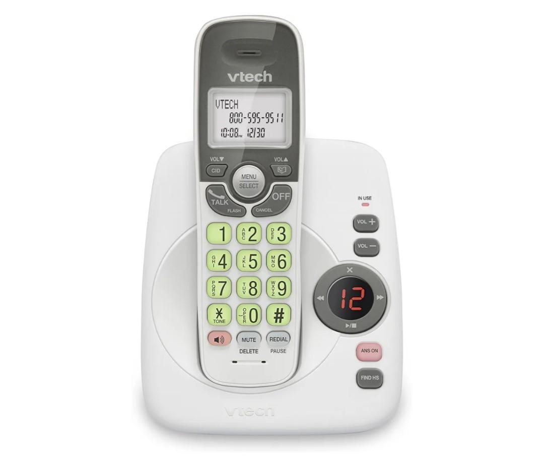 VTech VG134 DECT 6.0 Cordless Phone with Digital Answering System, Full-Duplex Speakerphone, Backlit Keypad & Display, Caller ID/Call Waiting.