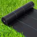 Broadfashion 01 Weed Barrier Landscape Fabric Heavy, Black