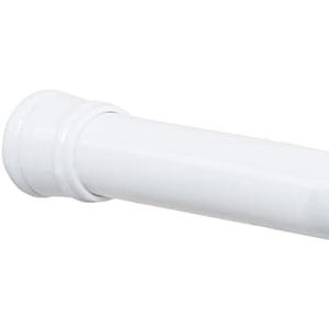Zenna Home Tension Shower Curtain Rod, No Drill Adjustable Tension Curtain Rod for Bathroom, Rust Resistant, Easy Install Expandable Shower Curtain Rods,72Inches, White