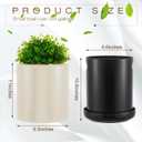 Jingmore Dog Poop Trash Can Outside 13 L/ 3. 4 Gal Dog Waste Trash Can with Lid, Plant-Styled, Double-Layer Design, Outdoor Garbage Container for Front Porch Backyard Office Patio(White)