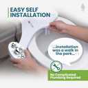 Warm Hot and Cold Bidet Attachment- Dual Nozzle Warm Water Bidet Attachment for Toilet with Self-Cleaning Nozzles and Ceramic Valves - Easy to Install Bidet with Picture Instructions